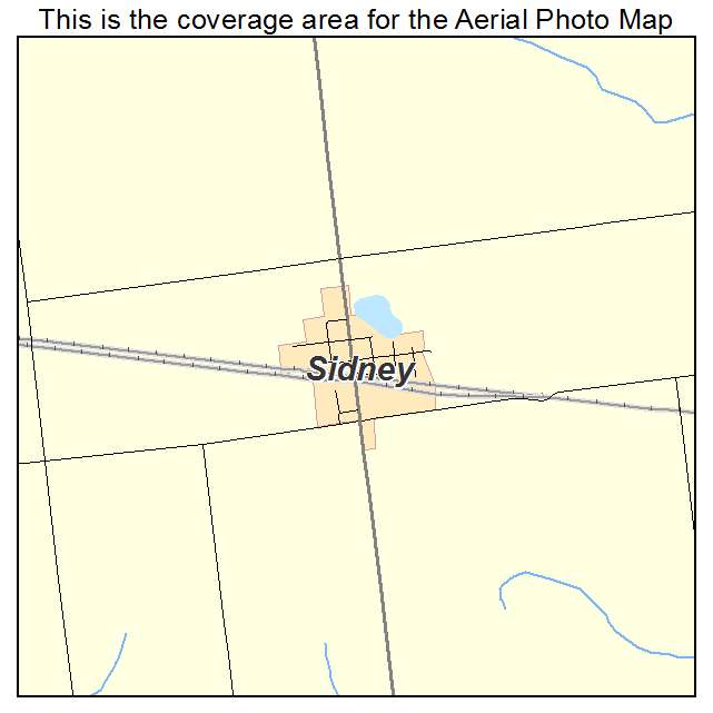 Sidney, IN location map 