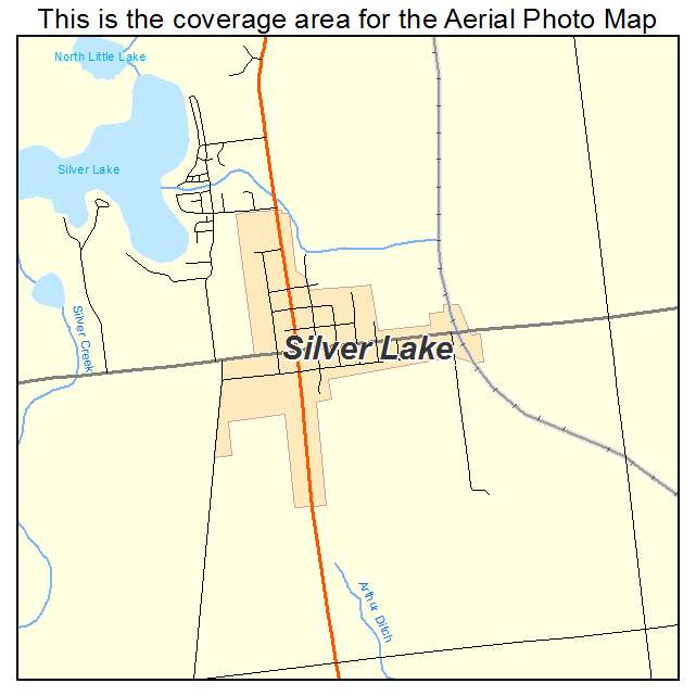 Silver Lake, IN location map 