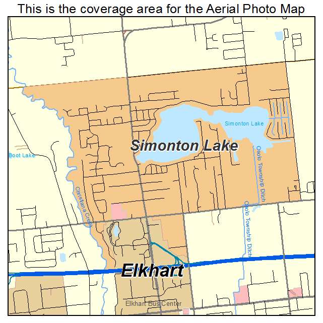 Simonton Lake, IN location map 