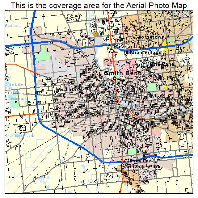 South Bend, IN location map 