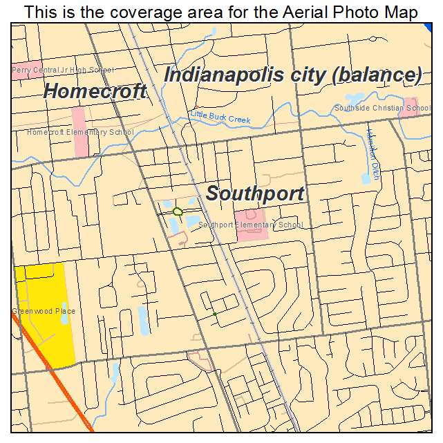 Southport, IN location map 