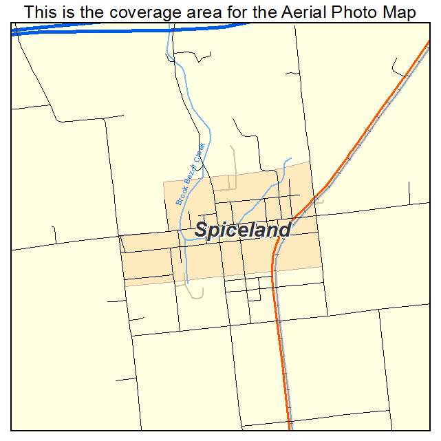 Spiceland, IN location map 