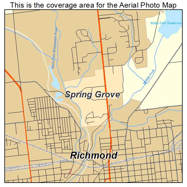 Spring Grove, IN location map 