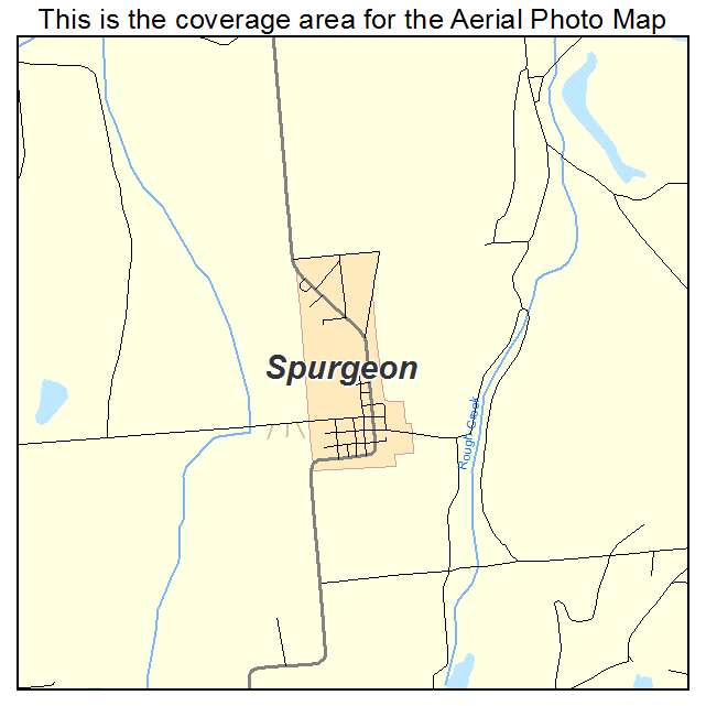 Spurgeon, IN location map 