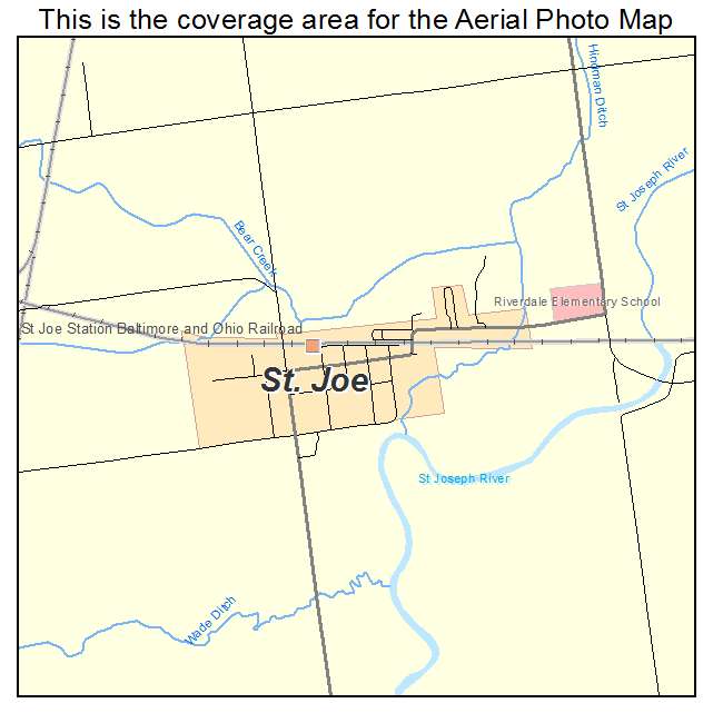 St Joe, IN location map 