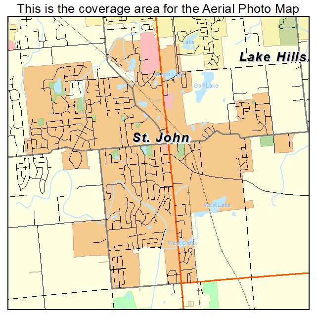 St John, IN location map 