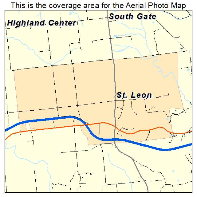 Aerial Photography Map of St Leon, IN Indiana