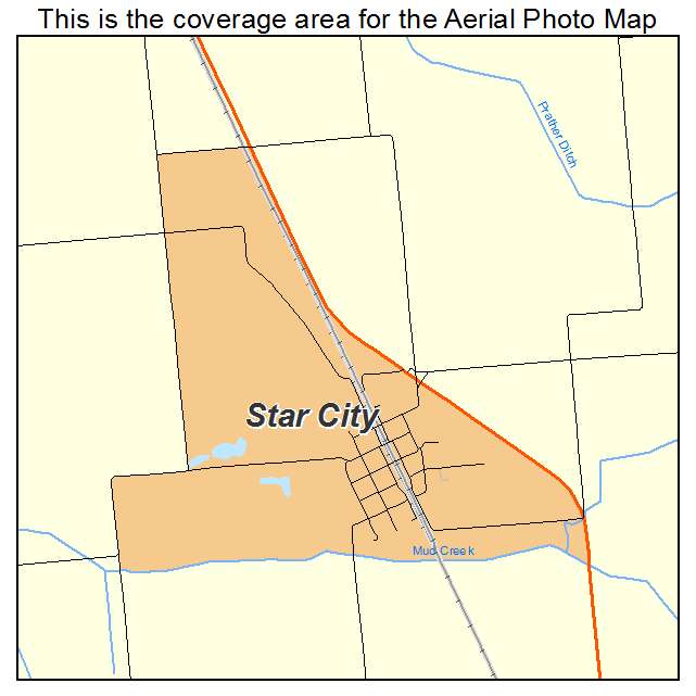 Star City, IN location map 