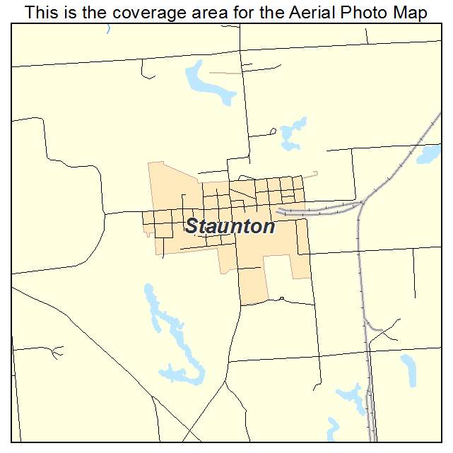 Staunton, IN location map 
