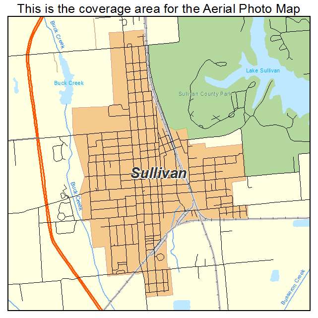 Sullivan, IN location map 