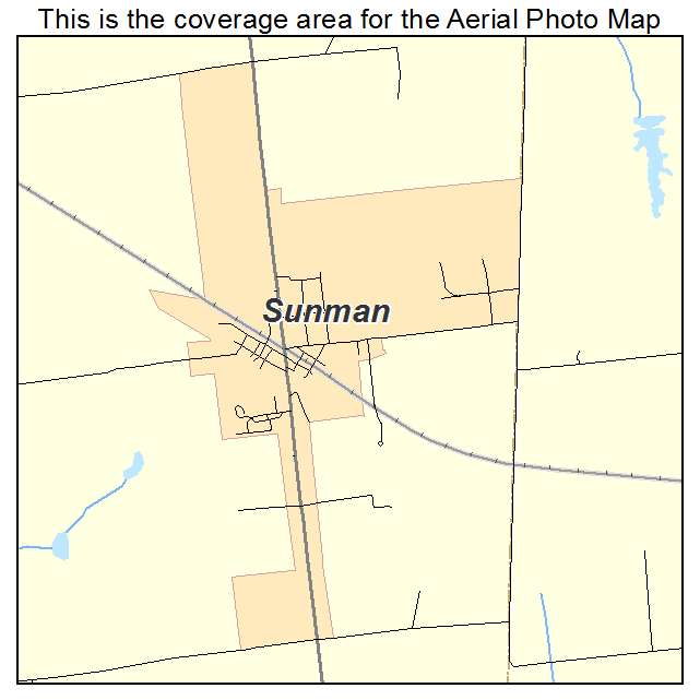 Sunman, IN location map 