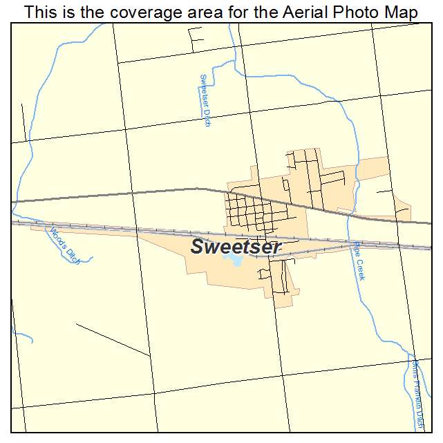 Sweetser, IN location map 