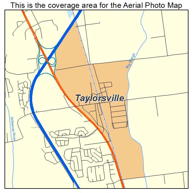 Taylorsville, IN location map 
