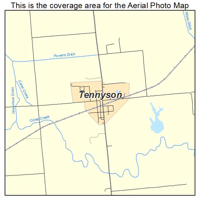 Tennyson, IN location map 