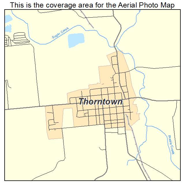 Thorntown, IN location map 