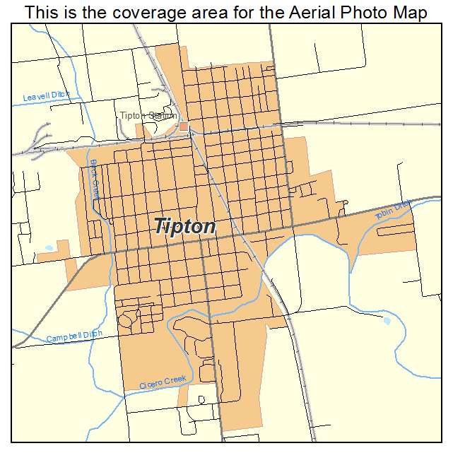 Tipton, IN location map 