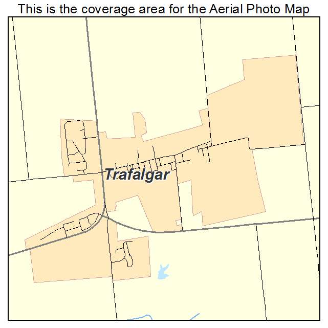 Trafalgar, IN location map 