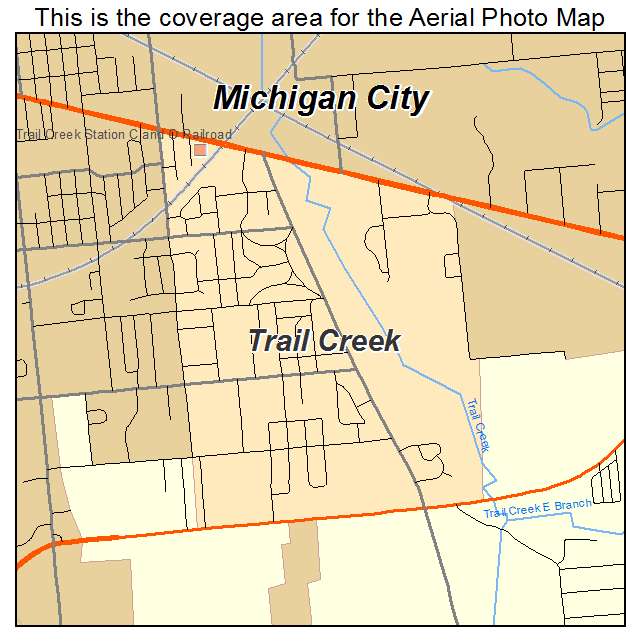 Trail Creek, IN location map 