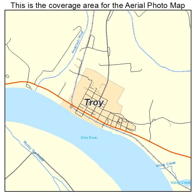 Troy, IN location map 
