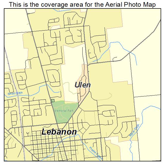 Ulen, IN location map 