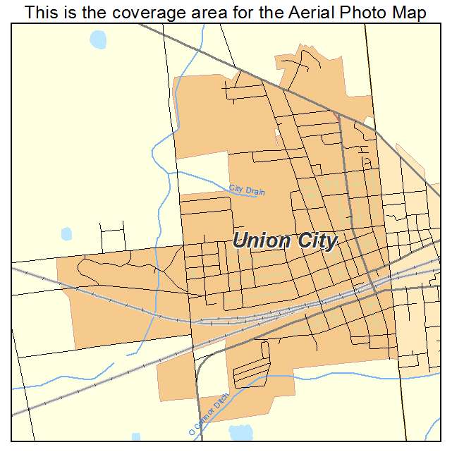 Union City, IN location map 