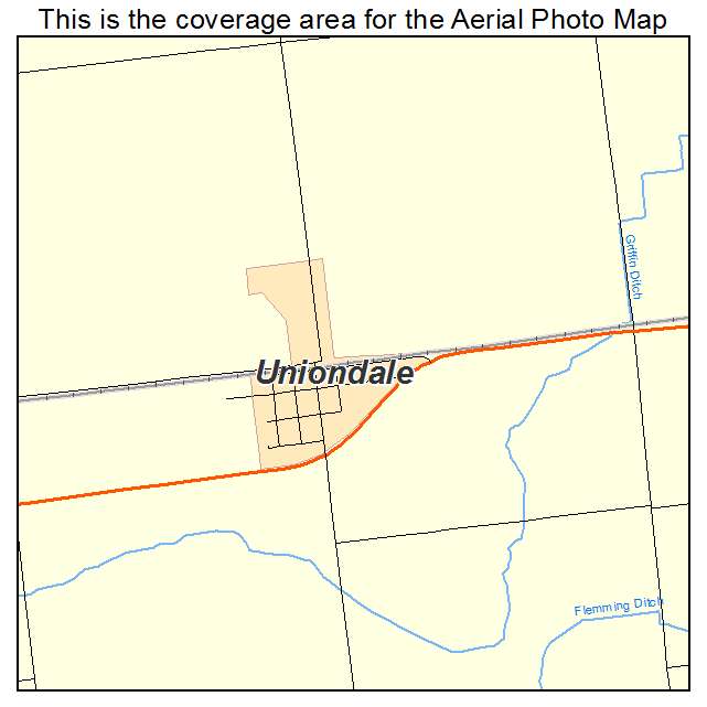 Uniondale, IN location map 