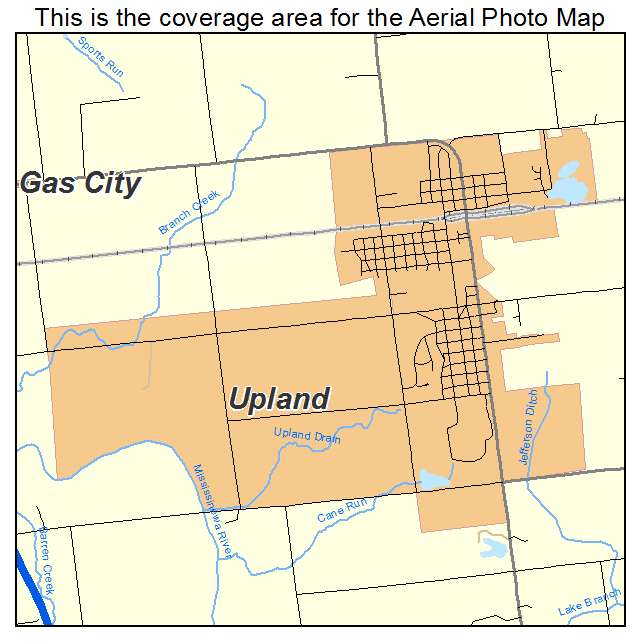 Upland, IN location map 