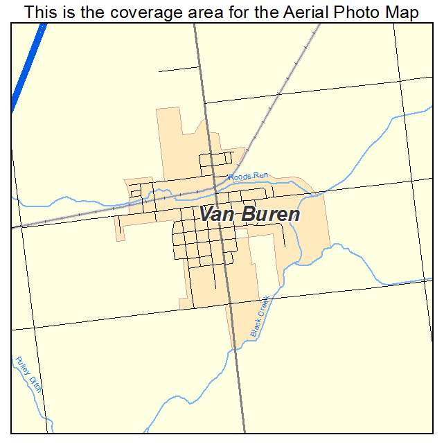 Van Buren, IN location map 