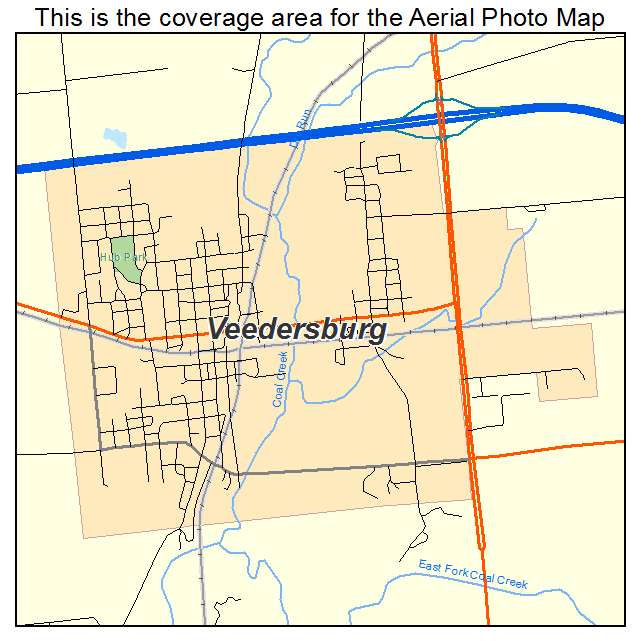 Veedersburg, IN location map 