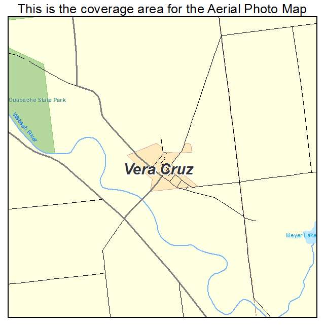 Vera Cruz, IN location map 