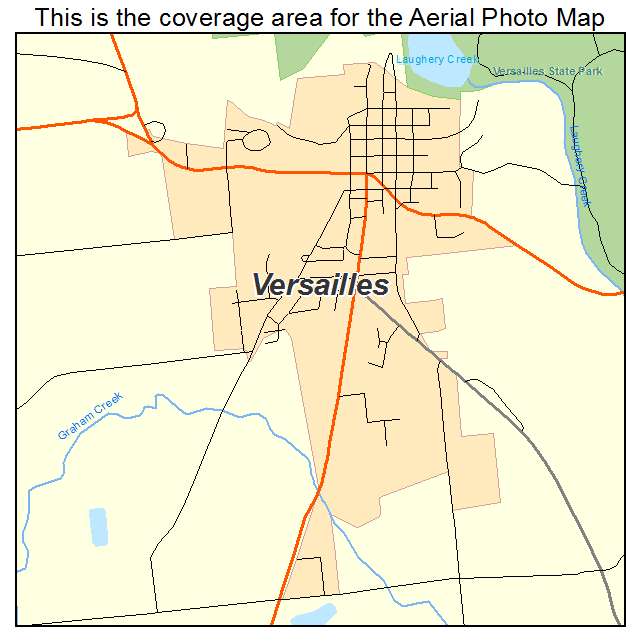 Versailles, IN location map 
