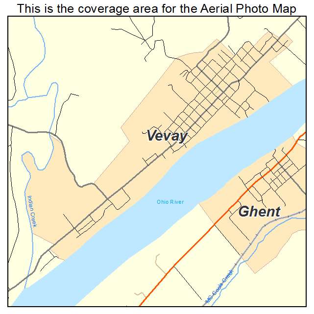 Vevay, IN location map 