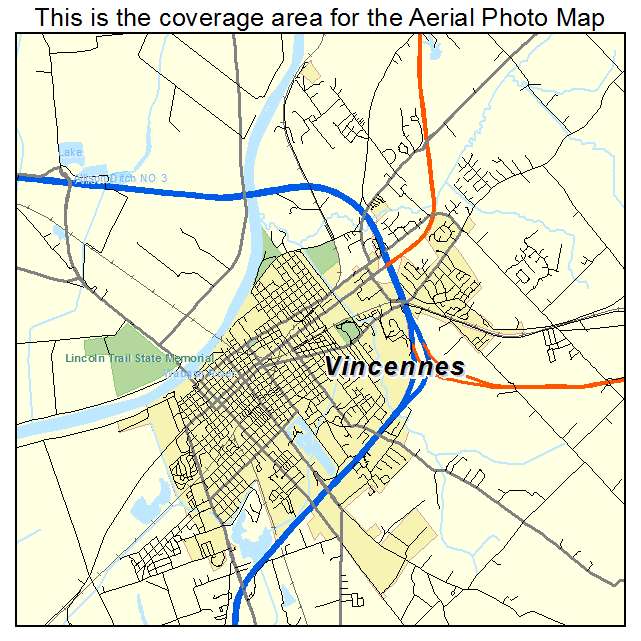 Vincennes, IN location map 