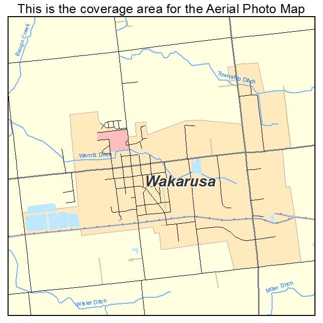 Wakarusa, IN location map 