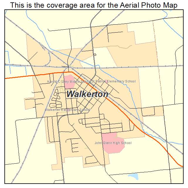 Walkerton, IN location map 