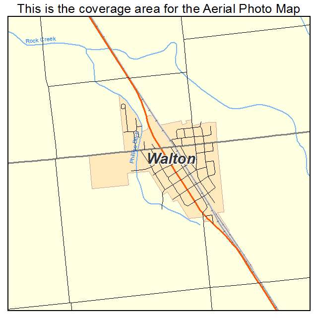 Walton, IN location map 