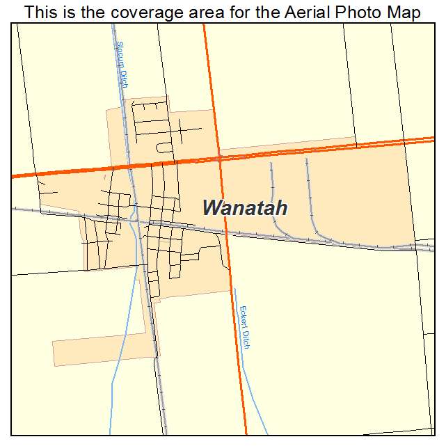 Wanatah, IN location map 