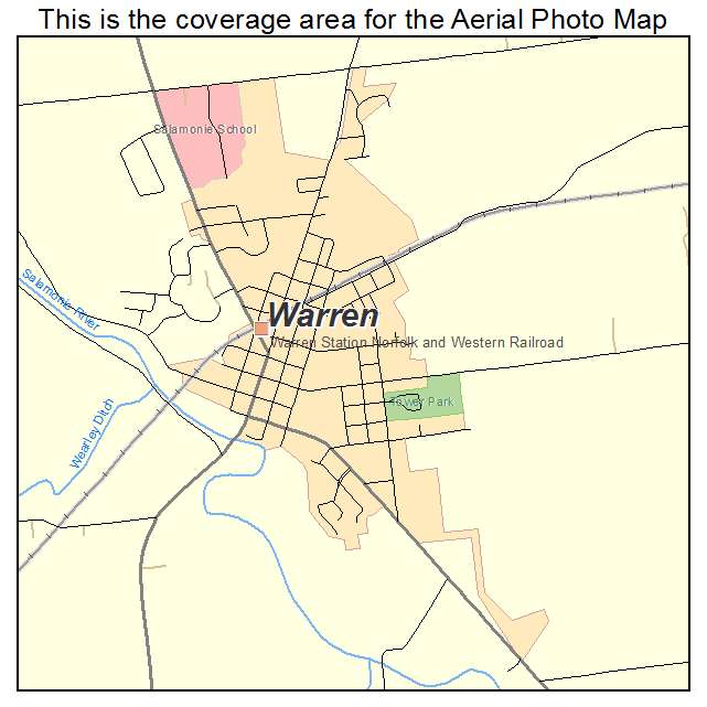 Warren, IN location map 