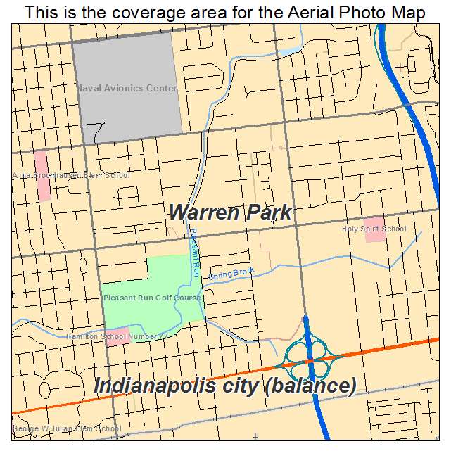 Warren Park, IN location map 