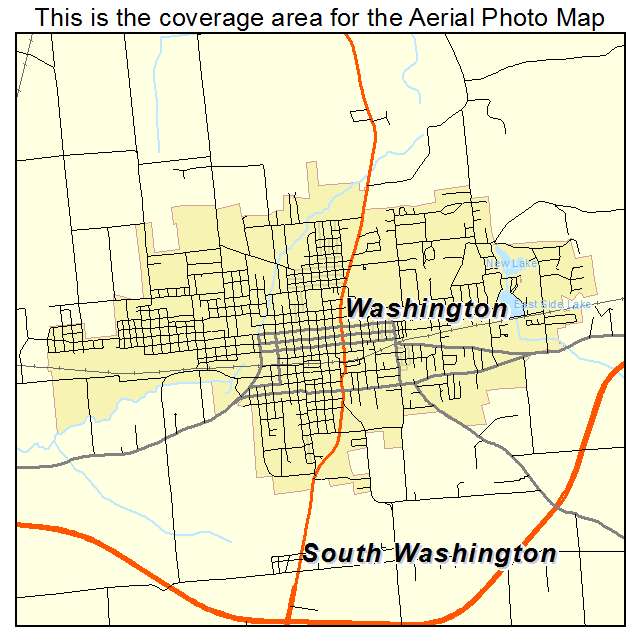 Washington, IN location map 