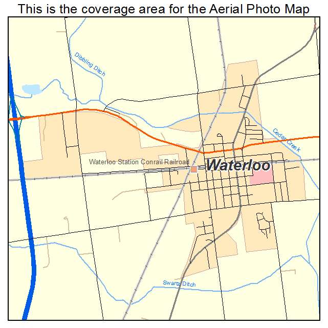 Waterloo, IN location map 
