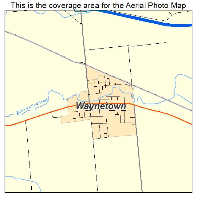 Waynetown, IN location map 