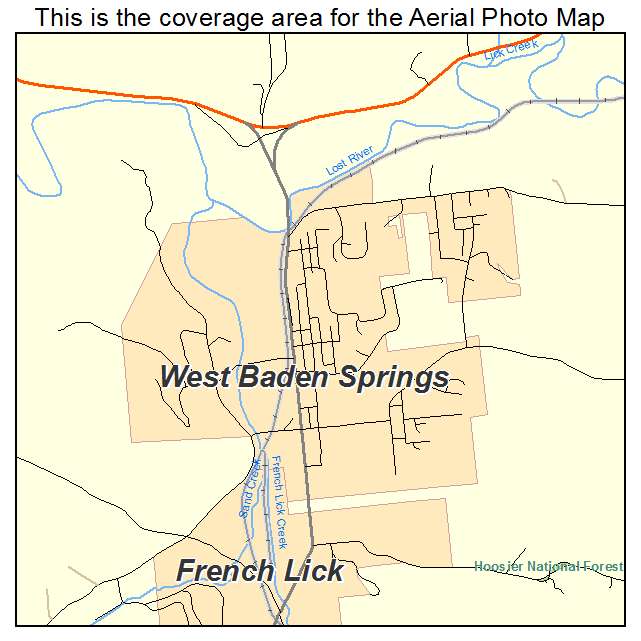 West Baden Springs, IN location map 