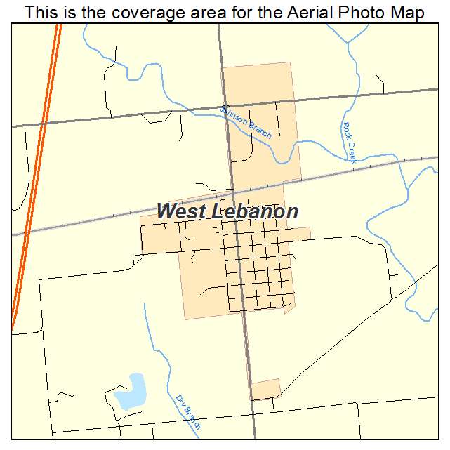 West Lebanon, IN location map 