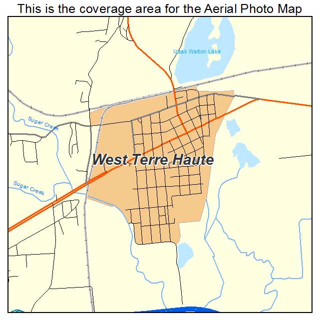 Aerial Photography Map Of West Terre Haute In Indiana