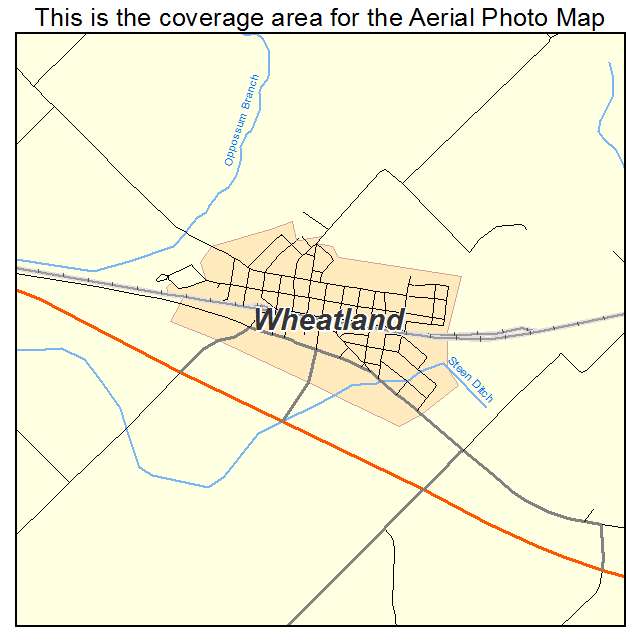 Wheatland, IN location map 