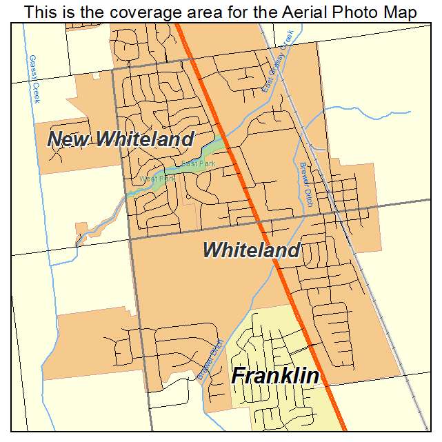 Whiteland, IN location map 