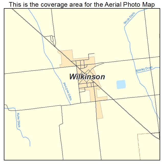 Wilkinson, IN location map 