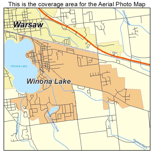 Winona Lake, IN location map 