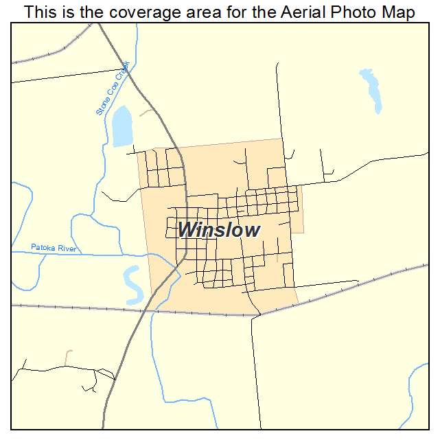 Winslow, IN location map 